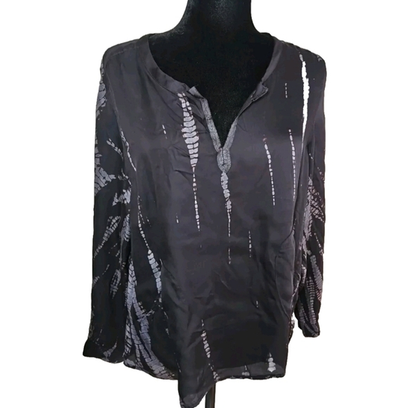 Zadig & Volaire Womens Black And Gray Ruth  Long Sleeve Tunic Top  M - Picture 2 of 13